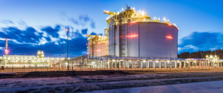 swinoujscie,poland,february 2017:lng terminal in swinoujscie,pol